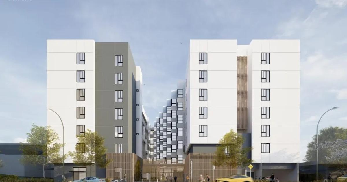 Umeya affordable housing fully-framed at 414 S. Crocker